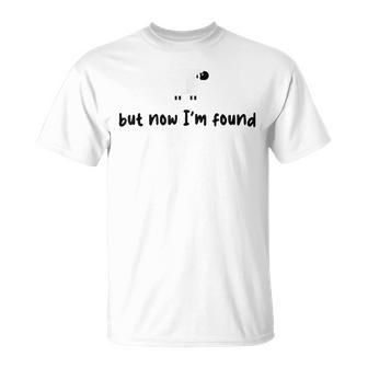 Vintage Retro Sheep But Now I'm Found Saying Quote T-Shirt - Thegiftio UK