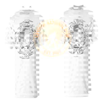 Vintage Sasquatch Cryptid National Park Bigfoot Hiking T-Shirt | Mazezy