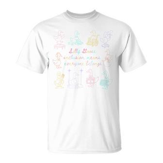 Vintage Silly Goose Inclusion Means Everyone Belongs Sped T-Shirt | Mazezy