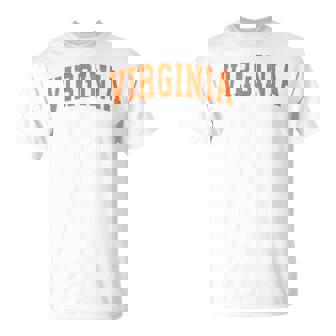 Virginia Va Vintage Athletic Orange Sports Style 80S T-Shirt | Seseable CA