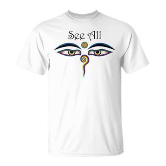 Voir Tous Les Yeux De Bouddha T-Shirt - Cadeauxyz