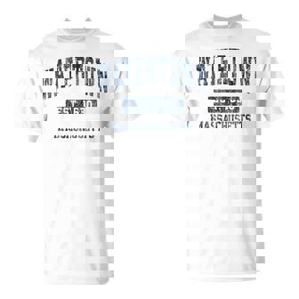 Watertown Massachusetts MA Vintage Established Tank Top T-Shirt | Mazezy