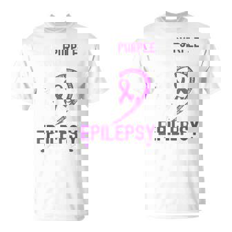 I Wear Purple For Me Epilepsy Awareness Month Heart Warrior T-Shirt - Thegiftio