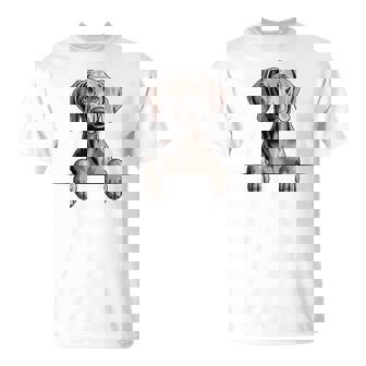 Weimaraner 面白い 覗き見ポケット 子犬 犬好き Tシャツ - Kawaiitshirt