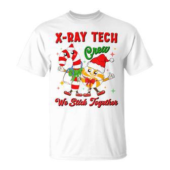 X-Ray Tech Matching Family Christmas Candy Cane Crew T-Shirt - Monsterry