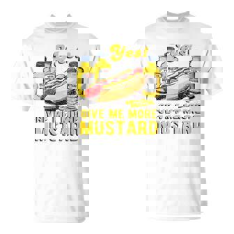 Yes Give Me More Mustard Sauce Lover Hotdog Vintage Premium T-Shirt | Mazezy