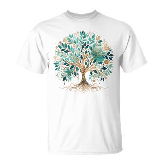 Yoga Teacher s Árbol De Laida Adulto Blanco Manga Corta Pequeño Camiseta unisex - Regaloses