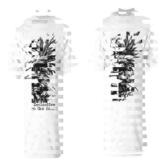 Zero Clucks Given Chicken Cool Rooster Sunglasses T-Shirt | Mazezy