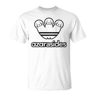 【バックプリント・背中側】アザラシデス Azarasides ゴマちゃん ブランド パロディ 面白 かわいい Tシャツ - Kawaiitshirt