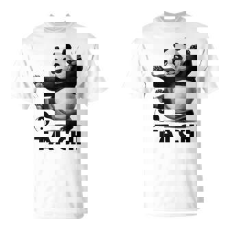 おもしろパンダ 動物 太極拳 格闘技 陰陽バランス Tシャツ - Kawaiitshirt