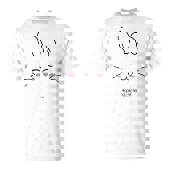 かわいいバニーフェイス イースターバッグ ピンク ハート イースター Tシャツ - Kawaiitshirt