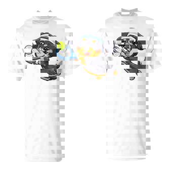 かわいい犬のテニス漫画アート Tシャツ - Kawaiitshirt