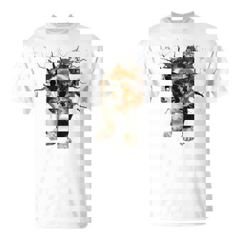 その壁を打ち破れ 三毛猫 福猫 面白 Tシャツ - Kawaiitshirt