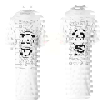 やさしく目立つパンダ ほっこり癒しのパンダイラスト Tシャツ - Kawaiitshirt