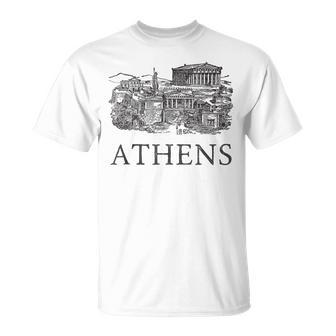 アテネギリシャ-ギリシャのお土産-アテネ Tシャツ - Kawaiitshirt