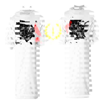 アメリカアフリカ ヘリテージフラッグ アメリカンブラック ヘリテージフラッグ Tシャツ - Kawaiitshirt