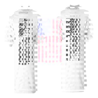 アメリカ国旗 メンズ レディース キッズ アメリカ国旗 愛国的なグランジ Tシャツ - Kawaiitshirt