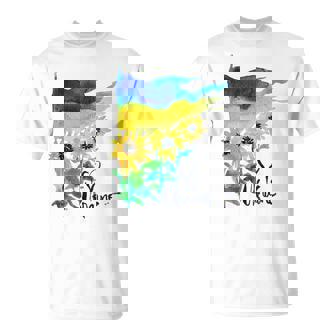 ウクライナ国旗 ひまわりの愛 ウクライナの強い服 Tシャツ - Kawaiitshirt