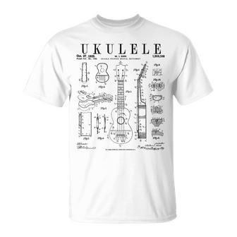 ウクレレ楽器 ウケ ヴィンテージ 特許 図面 プリント Tシャツ - Kawaiitshirt