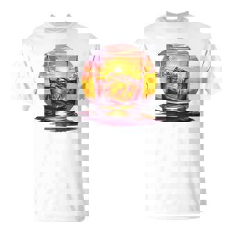 エレガントなウイスキーの夕日 Tシャツ - Kawaiitshirt