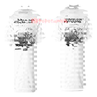 カバ ヴィンテージ シンプル ミニマリスト カバ グラフィック Tシャツ - Kawaiitshirt