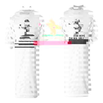 カリフォルニアシャツ、共和国旗カリフォルニアサーフィンベア Tシャツ - Kawaiitshirt