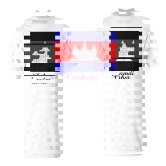 カンボジア カンボジア国旗 お土産 Tシャツ - Kawaiitshirt