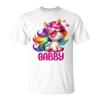 ギャビーユニコーン 名前入りデザイン Tシャツ - Kawaiitshirt
