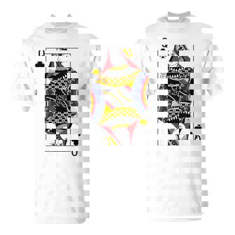 クイーンクラブ ポーカーカード トランプ ブラックジャックカード 長袖tシャツ Tシャツ - Kawaiitshirt