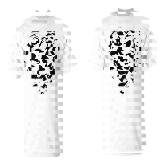 シックなハートプリントの牛柄。 Tシャツ - Kawaiitshirt