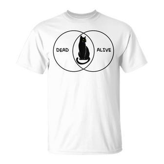 シュレディンガーの猫ベン図 長袖tシャツ Tシャツ - Kawaiitshirt