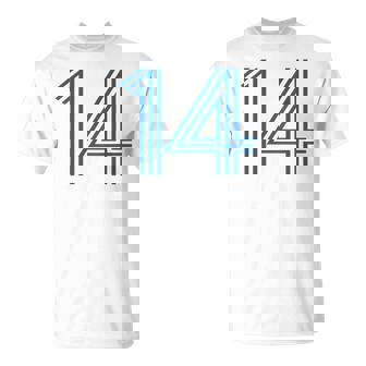 ナンバー14 シャツ レトロユニフォーム ヨーロッパスタイル バックプリントジャージ Tシャツ - Kawaiitshirt