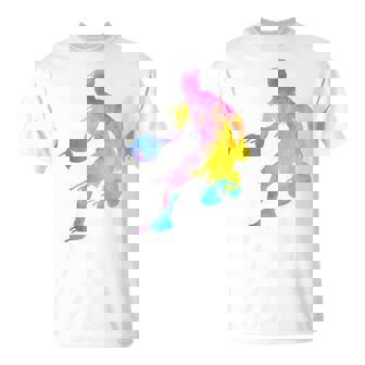 バスケットボール カラフル スプラッター ティーン ガールズ バスケットボール コーチ Tシャツ - Kawaiitshirt