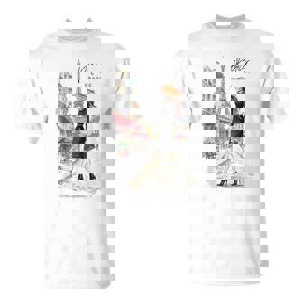 パリジャン エレガンス エッフェル塔 ファッション アート パリ フランス Tシャツ - Kawaiitshirt