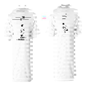 フィリピンの国旗、地図と国の名前 フィリピン Tシャツ - Kawaiitshirt