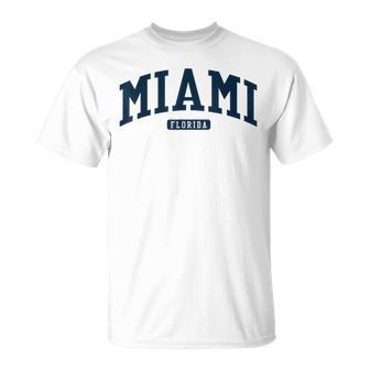 フロリダ州マイアミ Fl カレッジ大学スタイル ネイビー Tシャツ - Kawaiitshirt