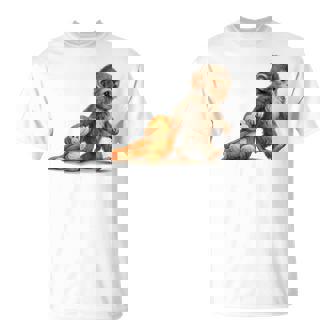 モンキーパンチ ベビー マカク リトルパンチ ビッグ キュート ラブ ぬいぐるみ Tシャツ - Kawaiitshirt