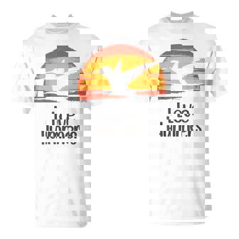 レトロ ヴィンテージ サンセット 2024 I Love Hummers コリブリ ハチドリ Tシャツ - Kawaiitshirt