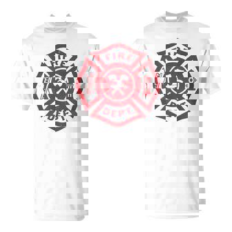 伝統的な消防署救助隊員エンブレムアート。 Tシャツ - Kawaiitshirt