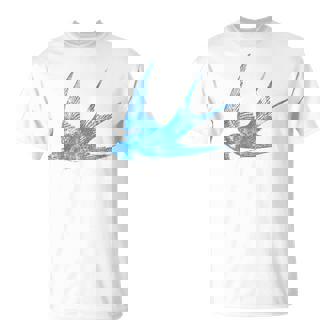 古びたツバメの青い鳥 シルエット 鳥 鳥 イラスト Tシャツ - Kawaiitshirt