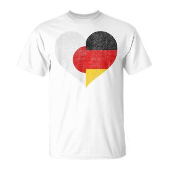 日本 ドイツ 国旗 ハート サッカー Tシャツ - Kawaiitshirt