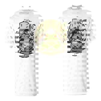 日本の不機嫌なカエル浮世絵 アニメ 日本アート Tシャツ - Kawaiitshirt