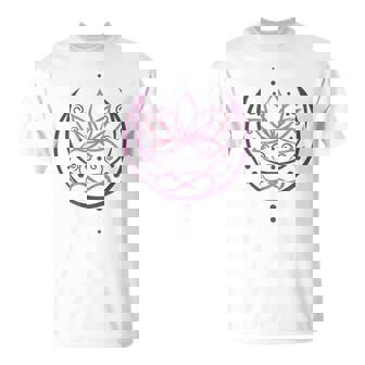 月と無限のシンボルの蓮 ヨガと禅 蓮の花 Tシャツ - Kawaiitshirt