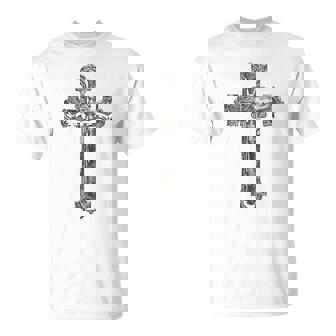 背中に十字架 大きな十字架 クリスチャン Tシャツ - Kawaiitshirt