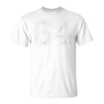背面に64番。 Tシャツ - Kawaiitshirt