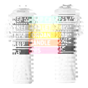 落ち着いて、ジョーダンにこの面白いレトロな引用を任せてください Tシャツ - Kawaiitshirt