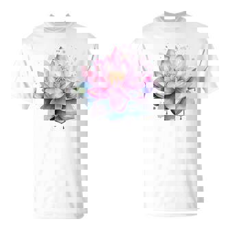蓮の花 ユリパッド、自然、花、ビューティーアート Tシャツ - Kawaiitshirt