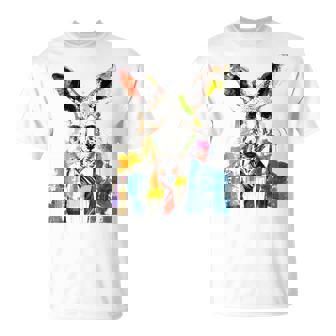 鮮やかなカンガルー、ネクタイ付き。 Tシャツ - Kawaiitshirt