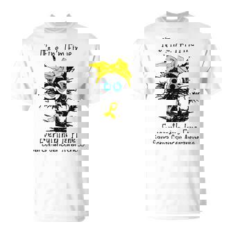 黒猫大丈夫だよ元気だ肉腫啓発 Tシャツ - Kawaiitshirt