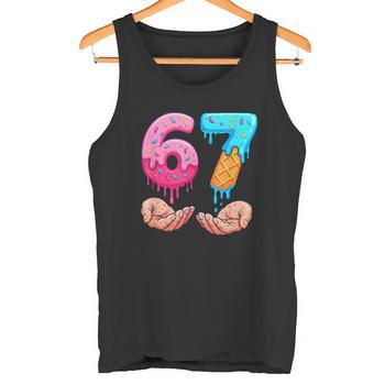 Six Seven Ice Cream Drip Kids Youth 67 Hands Meme 6 7 Long Sleeve T-Shirt | DE